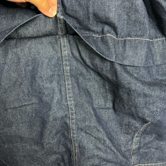 Free People Oversize Denim Car Coat Jean Jacket Button Front NWOT Med - Picture 7 of 10